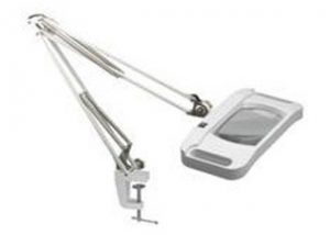 โคมไฟแว่นขยายเลนส์เหลี่ยมหนีบโต๊ะ5x